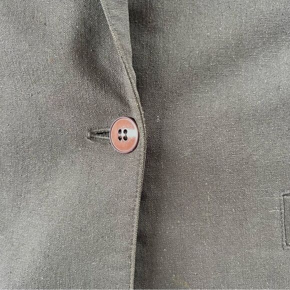 Prophecy VTG 90’s 100% Silk Mocha Mousse One Button Boxy Blazer Jacket SZ 10 - Picture 7 of 15